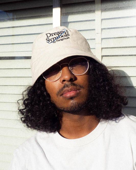 DREAM SYMBOLS BUCKET HAT - CREAM - FANGMORE