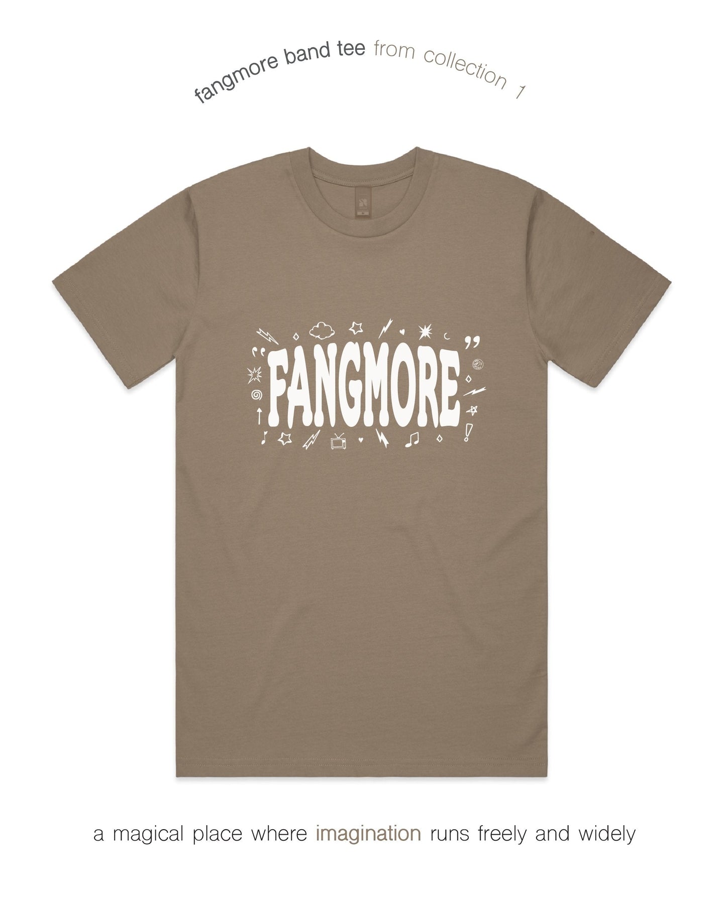 FANGMORE BAND TEE - COFFEE.