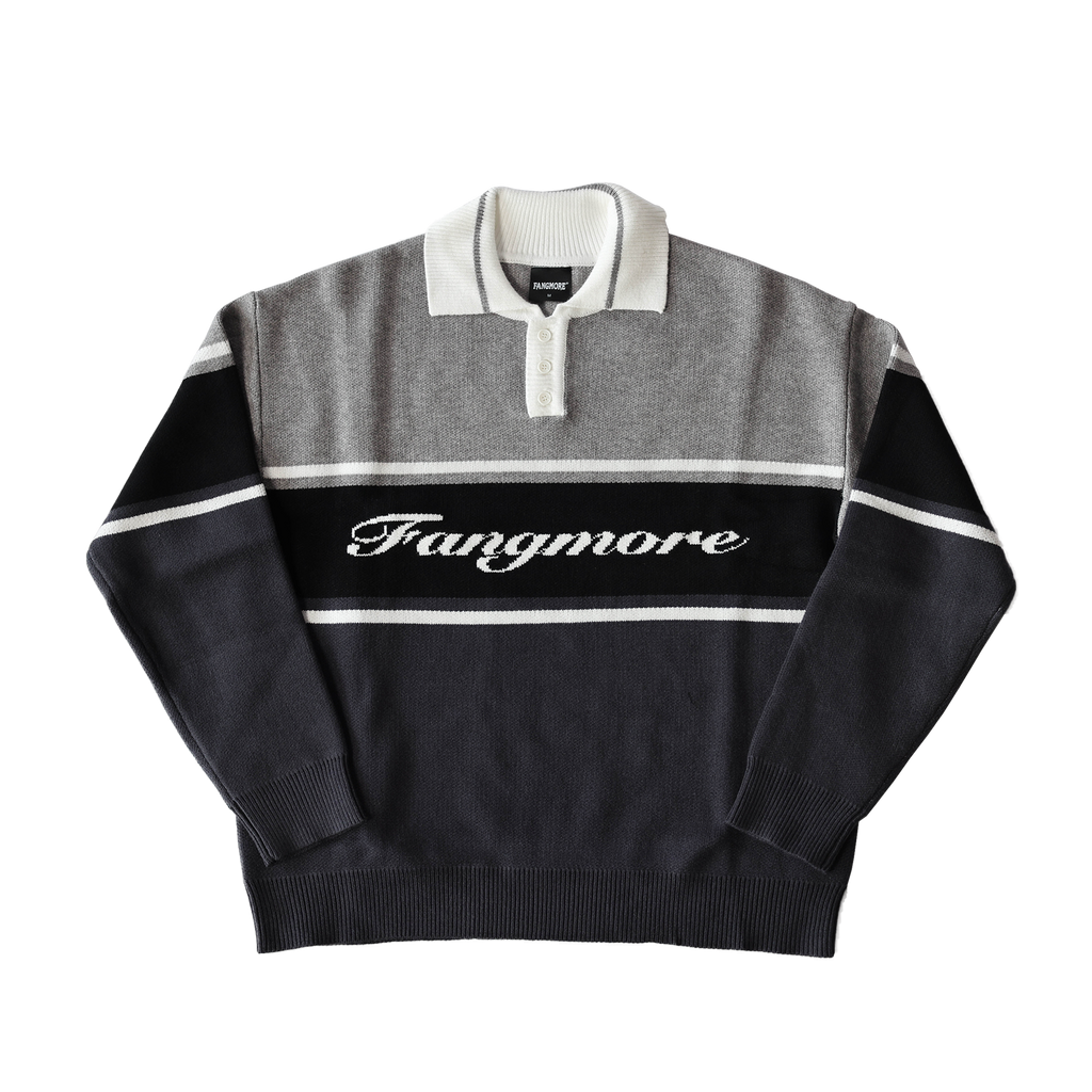 Tri-tone Rugby Knit Sweater