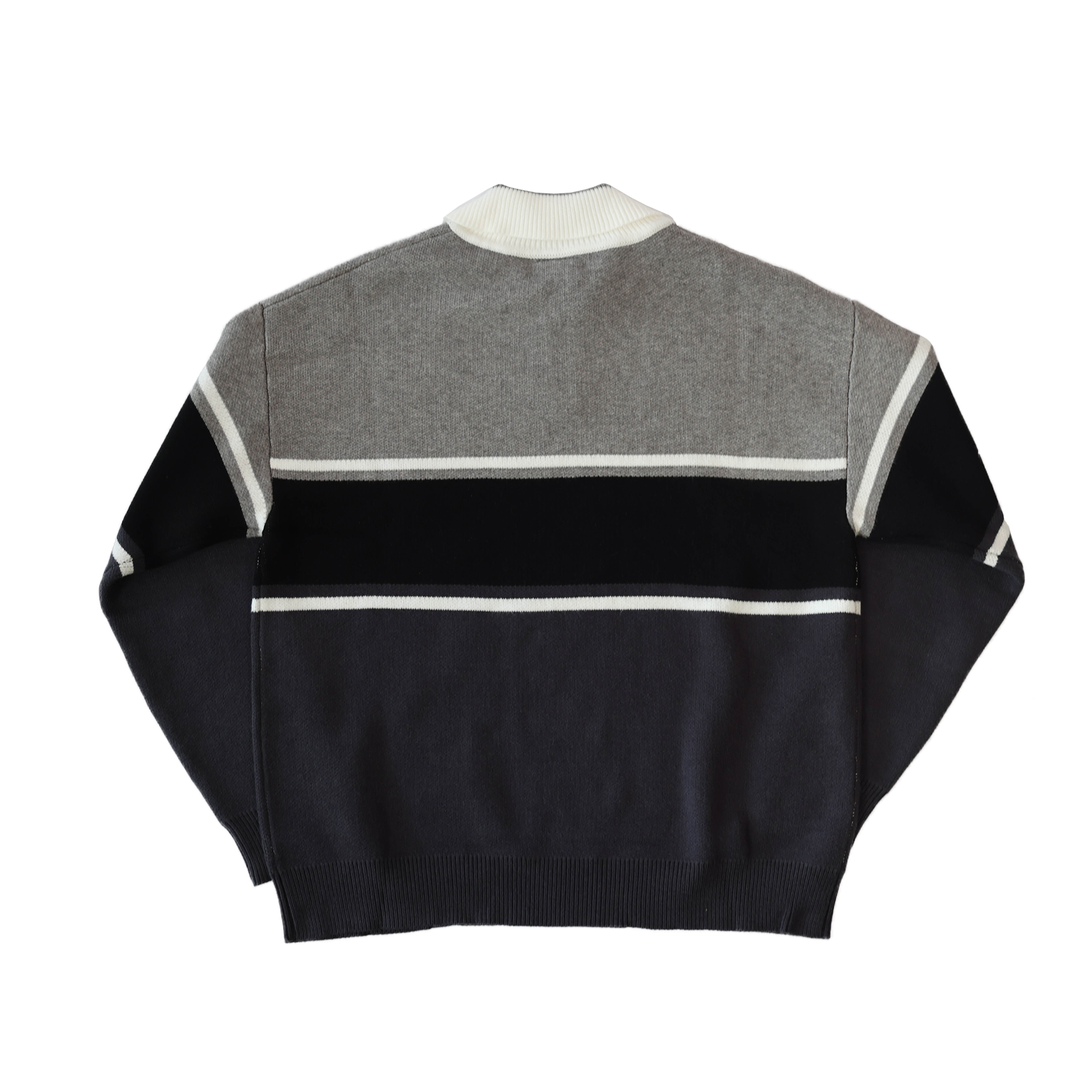 Tri-tone Rugby Knit Sweater