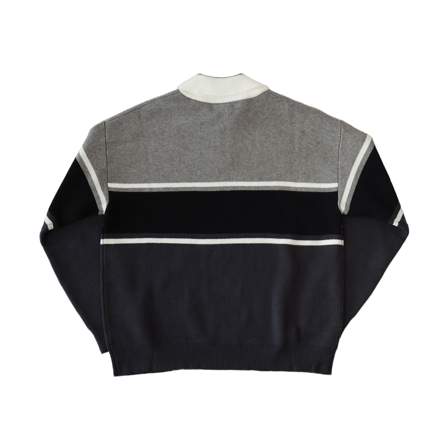 Tri-tone Rugby Knit Sweater