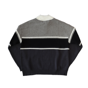 Tri-tone Rugby Knit Sweater