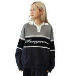 Load image into Gallery viewer, Tri-tone Rugby Knit Sweater
