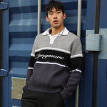 Load image into Gallery viewer, Tri-tone Rugby Knit Sweater
