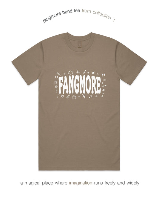 FANGMORE BAND TEE - COFFEE.