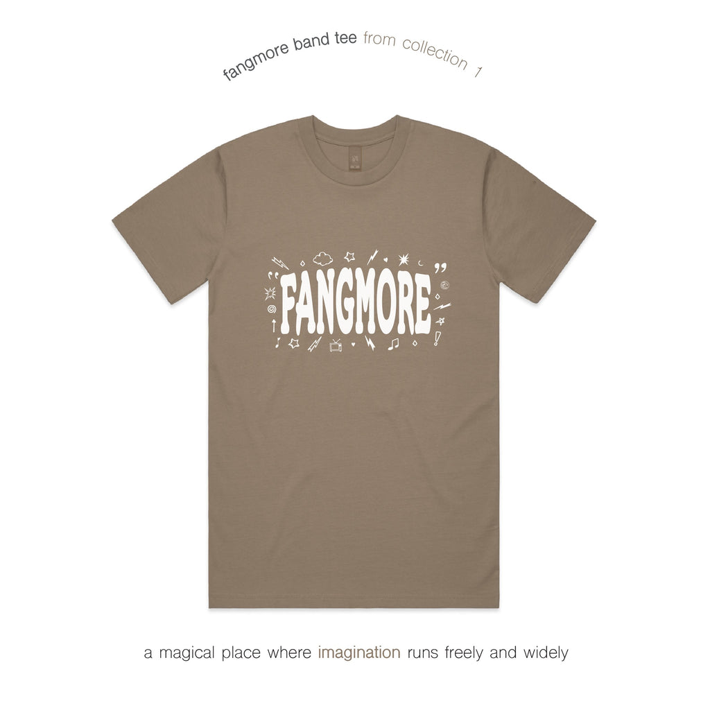 FANGMORE BAND TEE - COFFEE.